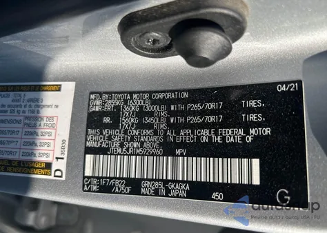 2021 Toyota 4Runner z USA, uszkodzony, nr VIN JTEMU5JR1M5929960